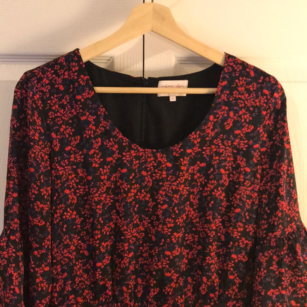 devlin Red Floral Dress